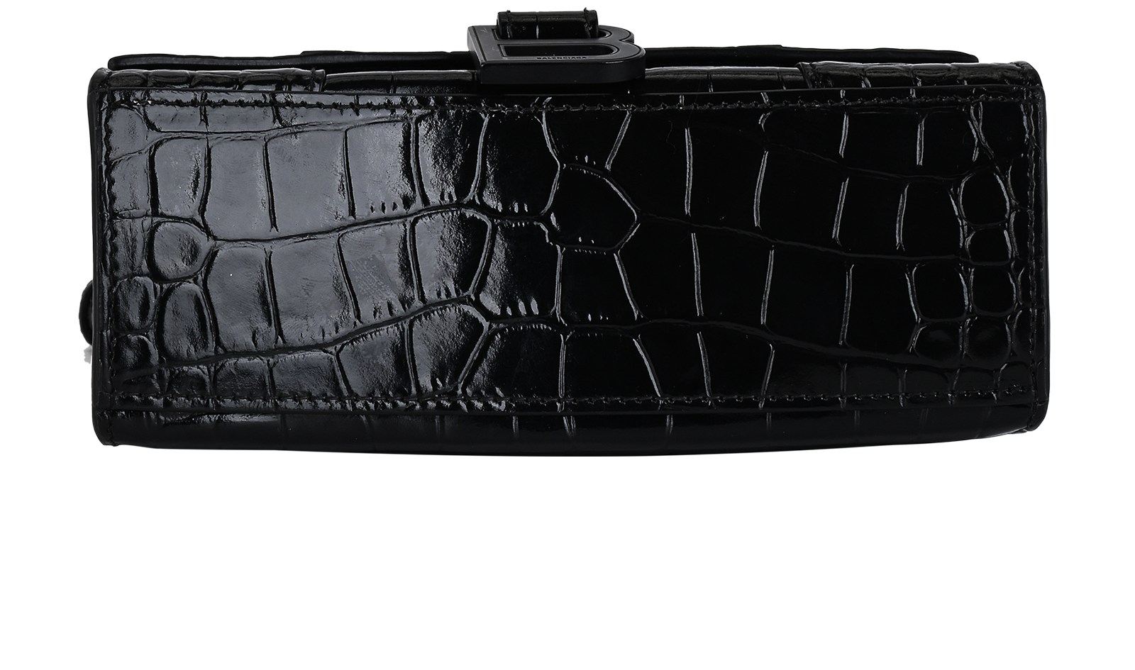 Hourglass XS, &pound;650, Handbags, Black, Mock Croc, Top view